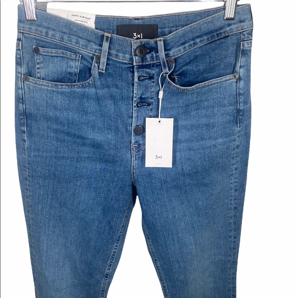 FREE PEOPLE 3x1 N.Y.C. Poppy Slim Boot Cut Jean Button Fly 29 - Picture 6 of 16
